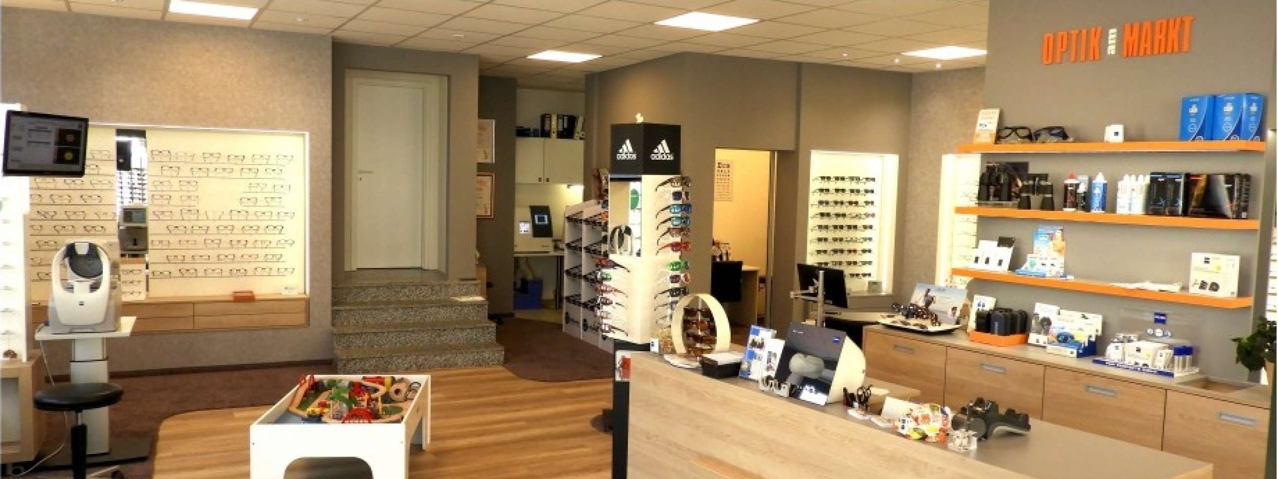 Ladengeschäft bei Optik am Markt in Sondershausen.