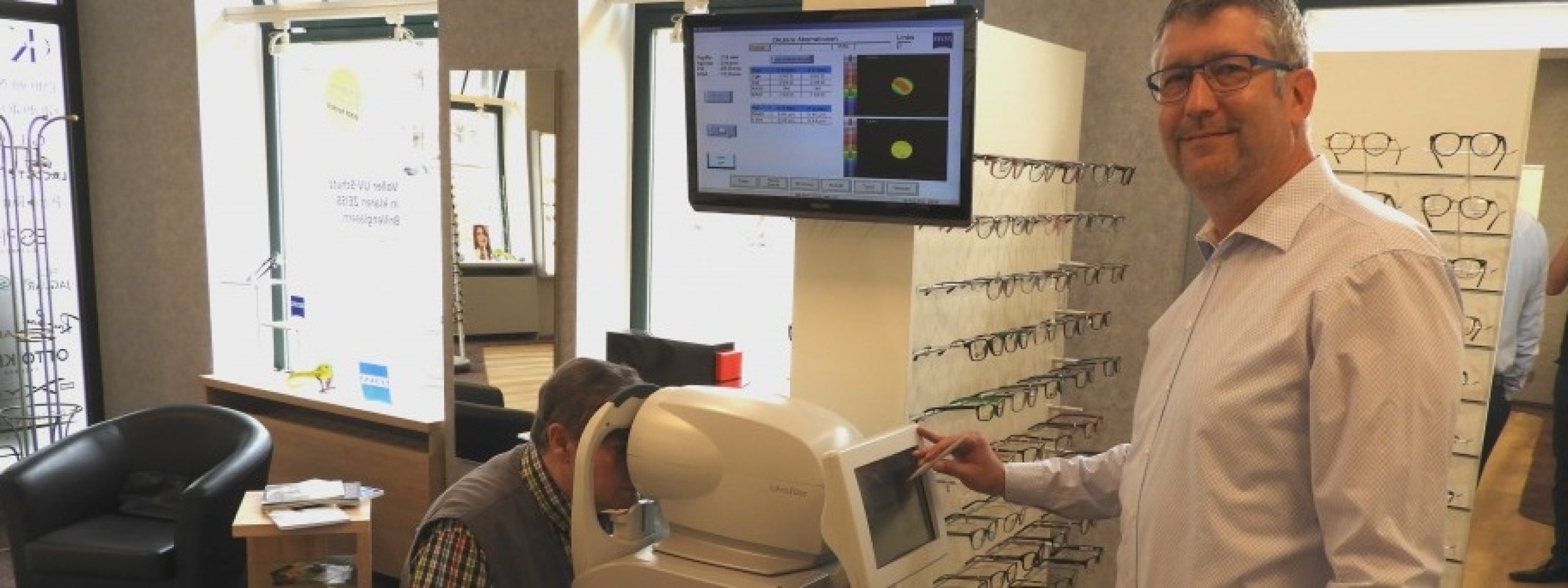 Sehtest bei Optik am Markt in Sondershausen.